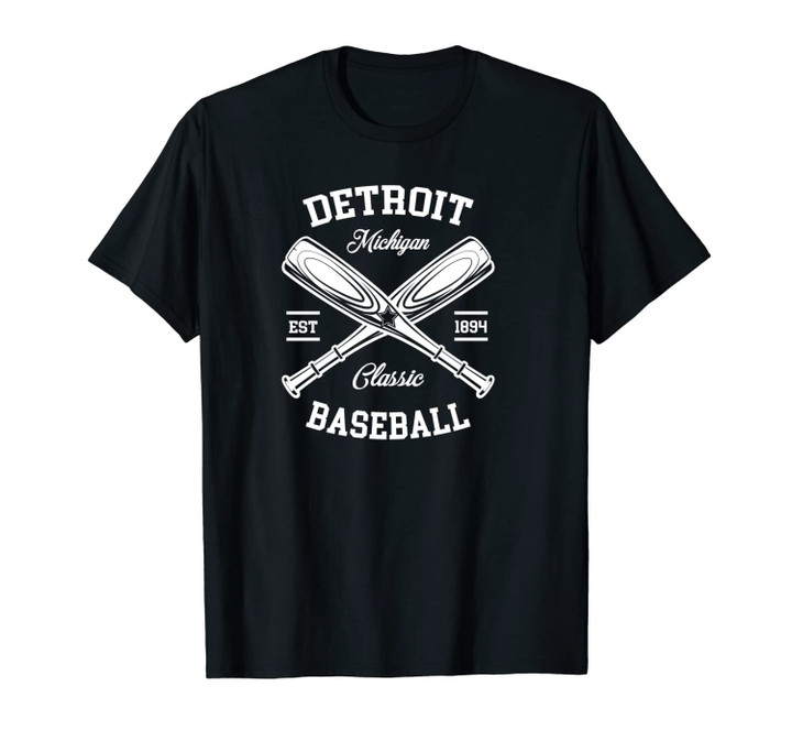 Detroit Baseball, Classic Vintage Michigan Retro Fans Gift Unisex T-Shirt