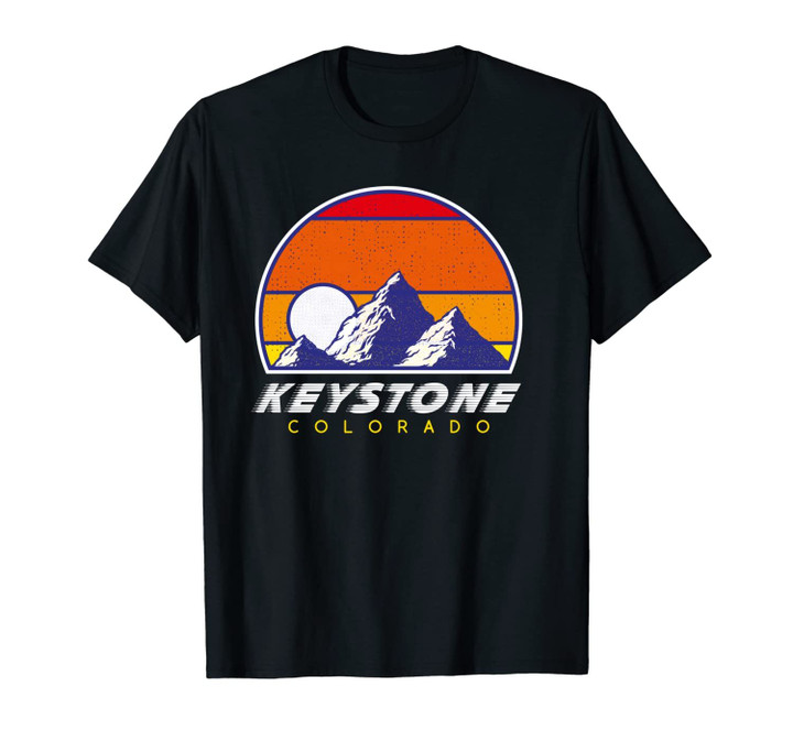 Keystone Colorado - USA hiking and climbing 1980s Retro Unisex T-Shirt