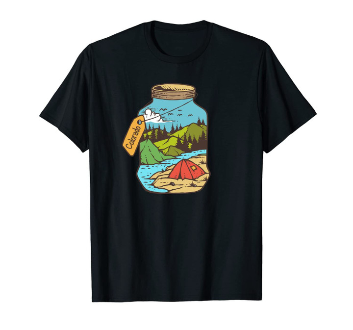 Colorado Summer in a Jar, Mountain Landscape Art Graphic Unisex T-Shirt