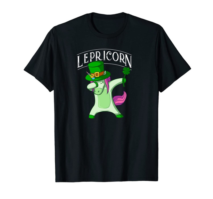 Funny Dabbing Lepricorn | St Patrick's Day Gift Tee Unisex T-Shirt