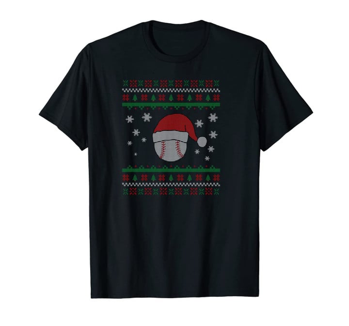 Christmas Baseball Ugly Baseball Player Christmas Gift Unisex T-Shirt