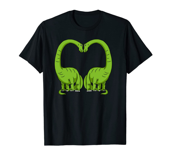 Boys Valentines Day Kids Love Brontosaurus Dinosaur Unisex T-Shirt