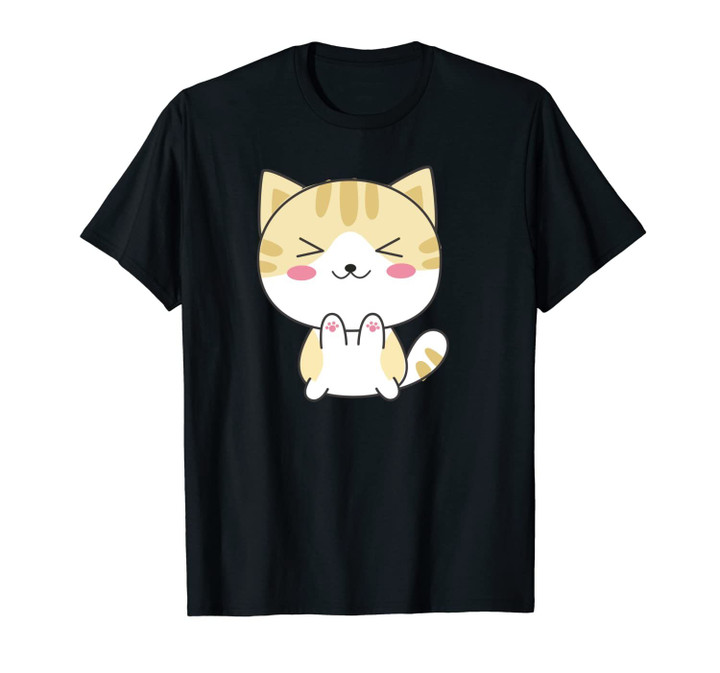 Kawaii Cat Gift - Otaku Anime Gift - Happy Chibi Cat Unisex T-Shirt