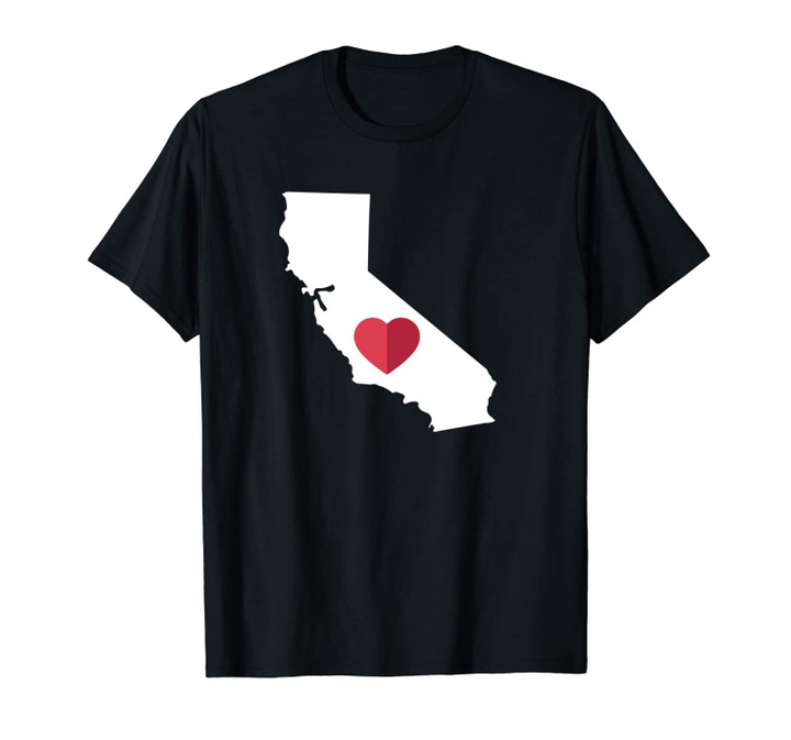 I Love California Funny CA State Pride Heart Gift Souvenir Unisex T-Shirt