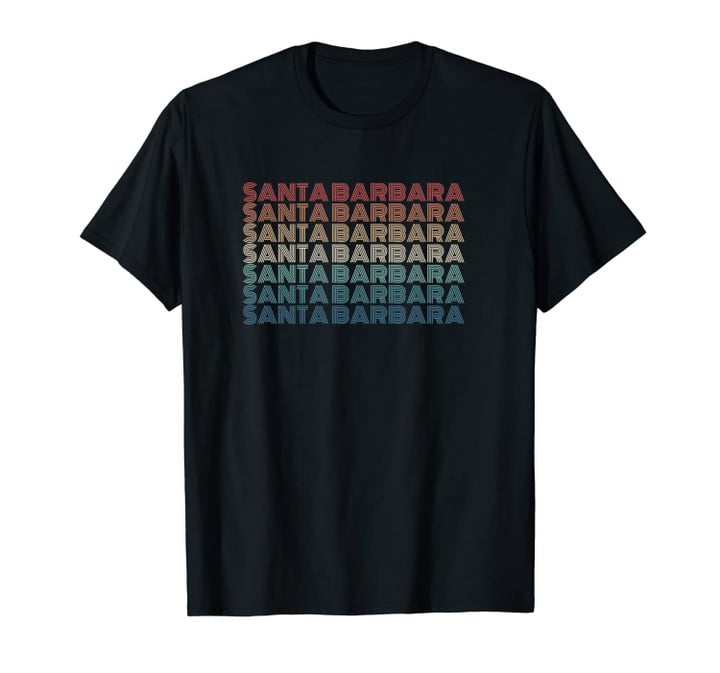 Retro Santa Barbara California Unisex T-Shirt