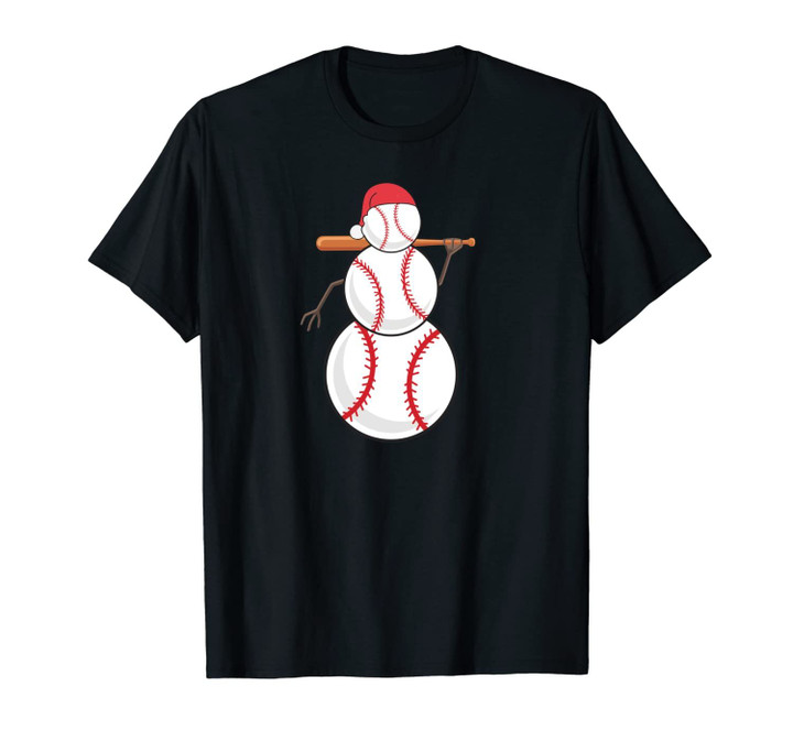 Xmas Baseball Player Athlete Christmas Snowman Sports Coach Unisex T-Shirt