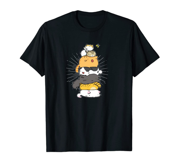 Cats Meowtain Pile Cat Anime Kawaii Kitten Lover Funny Gift Unisex T-Shirt