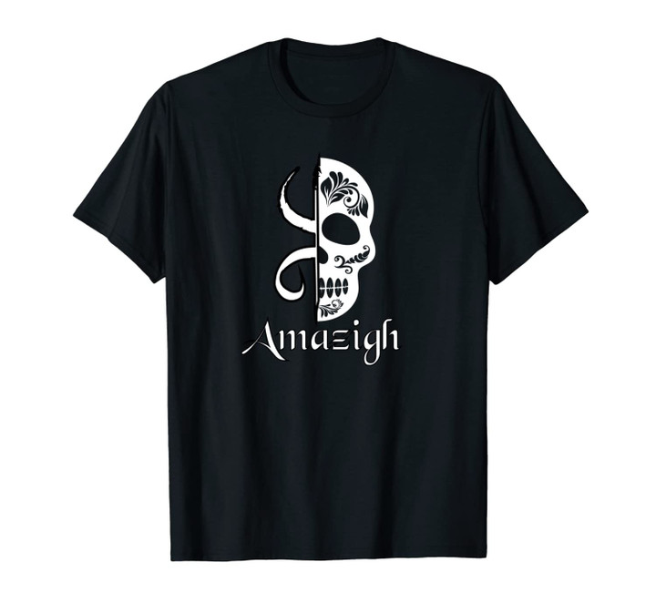 Amazigh Berbers Art Tifinagh sign & human skull Unisex T-Shirt