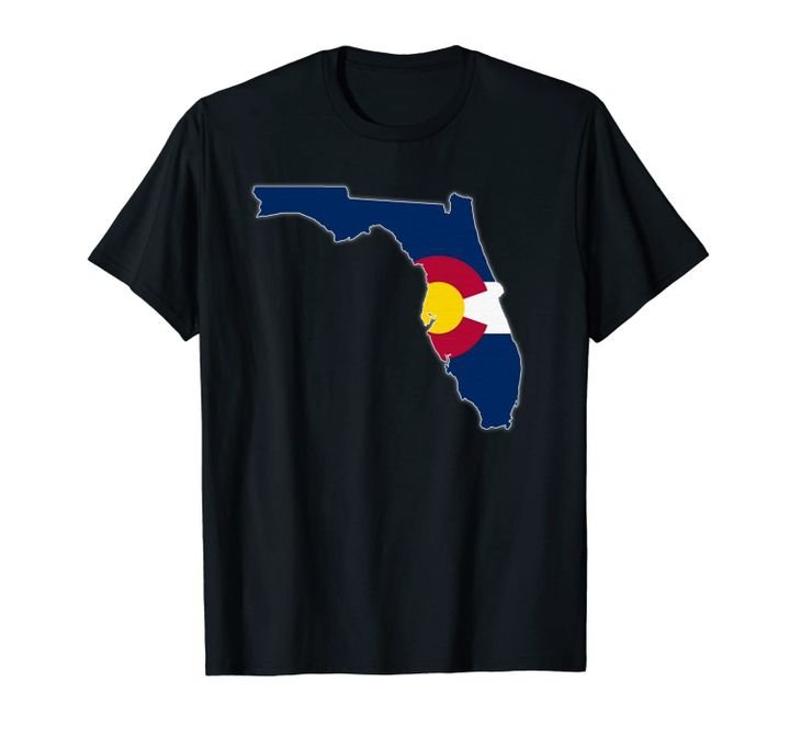 FLORIDA STATE MAP COLORADO CO Flag Roots Men Women Gift Unisex T-Shirt