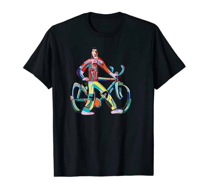Cool Retro Biker Cyclist 80s Art Sports Motivation Present Unisex T-Shirt