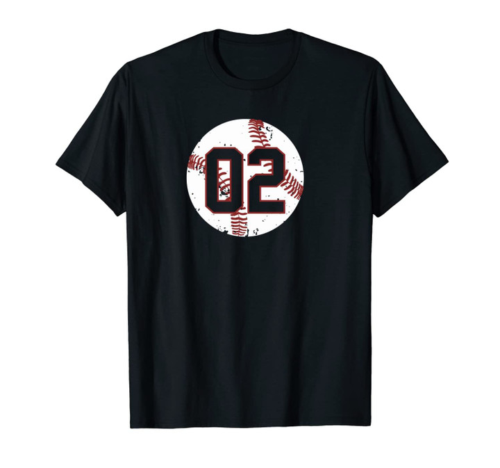 Vintage Baseball Number 02 Unisex T-Shirt Shirt Softball Mom Gift