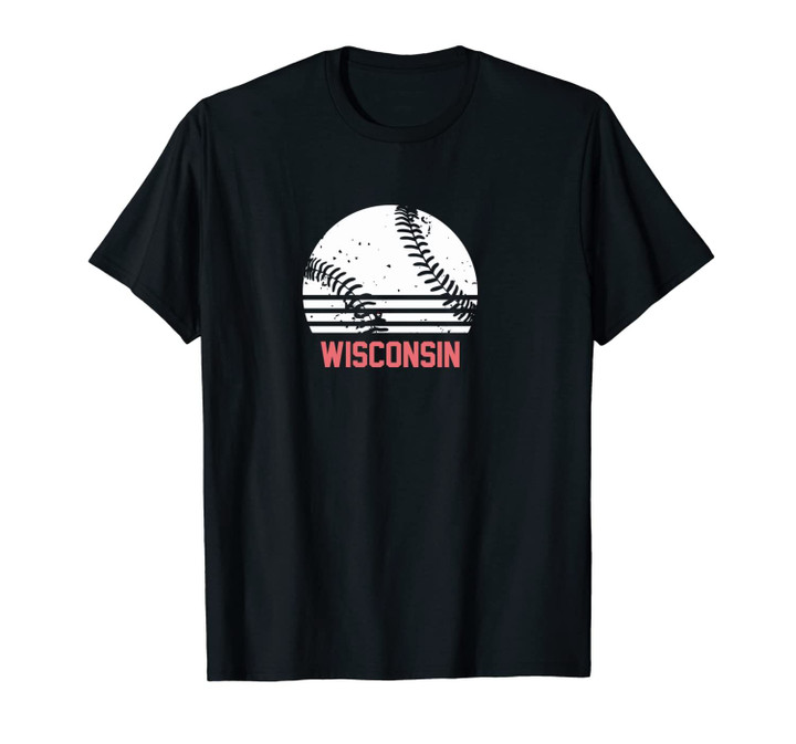 Vintage Baseball Wisconsin Unisex T-Shirt Cool Softball Shirt Gift