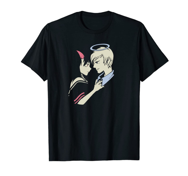 Romantic Devil Angel Bachelor Cartoon Anime Boundless Love Unisex T-Shirt