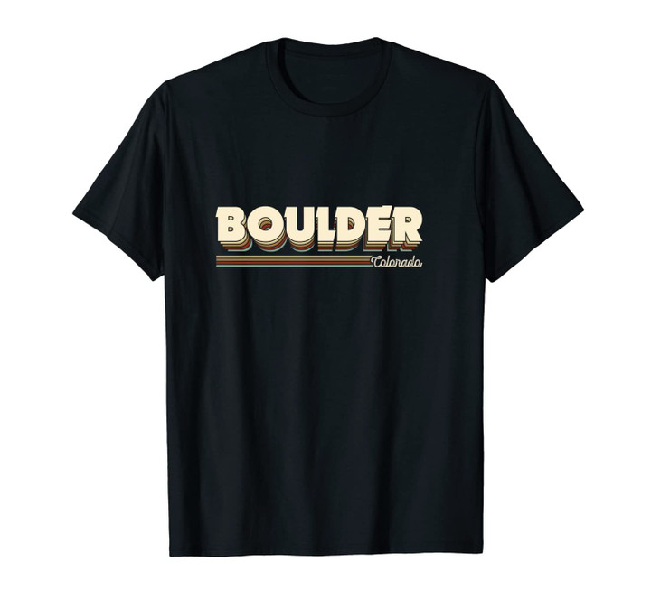 Retro Boulder CO Colorado Gifts Souvenirs Men Women Kids Unisex T-Shirt