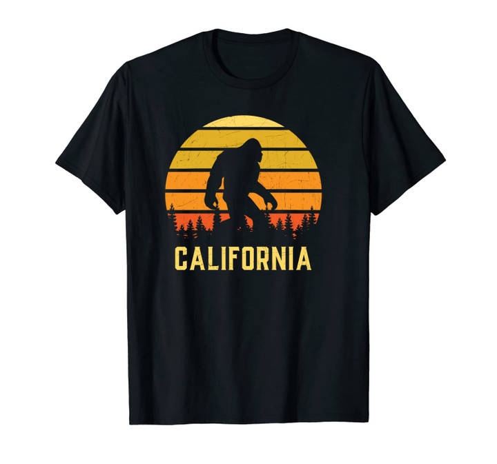 Bigfoot Sasquatch Believer California Retro Vintage Unisex T-Shirt