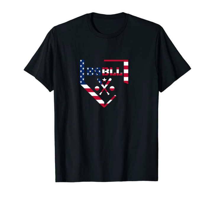 Baseball Bats Unisex T-Shirt BSBL American Flag Baseballin Gift