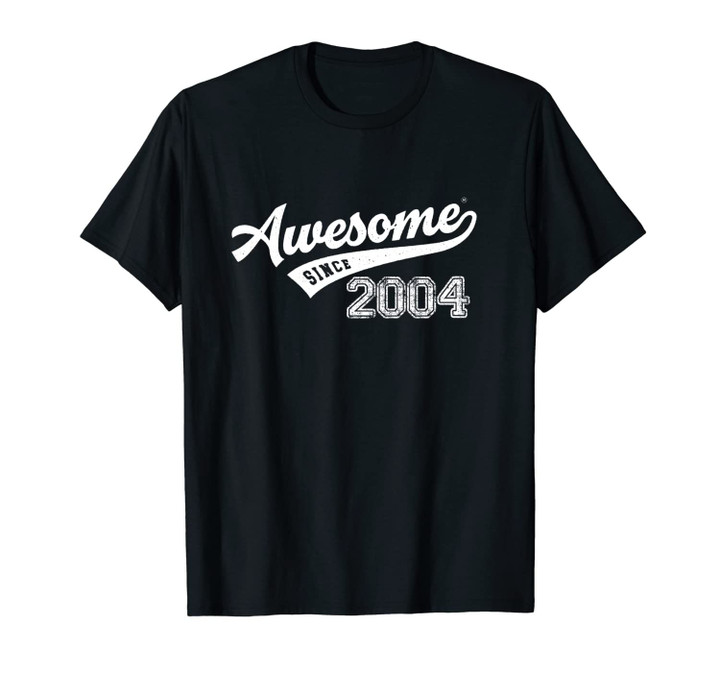 Awesome Since 2004 Old School Baseball 15th Birthday Gift Unisex T-Shirt