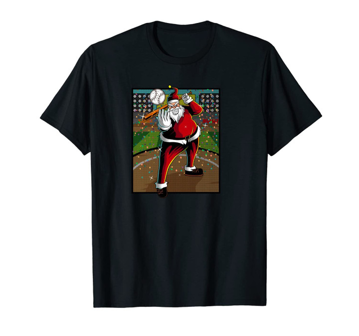 Baseball Santa Ugly Christmas Sports Graphic Print Design Unisex T-Shirt