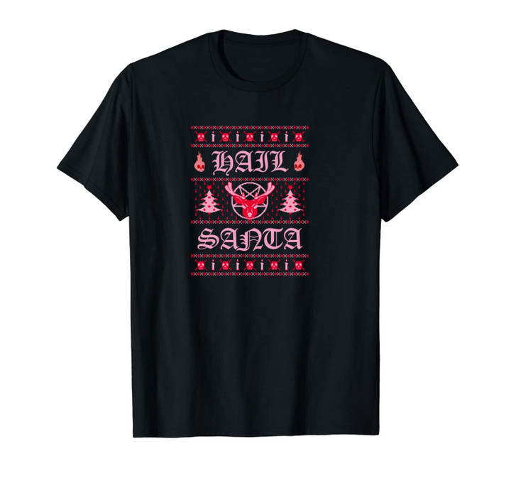 Hail Santa Ugly Christmas Funny Pentagram Pastel Goth Unisex T-Shirt