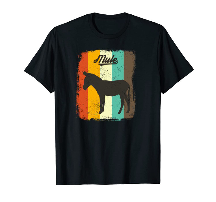 Mule Gift Retro 70s Vintage Animal Lover Art Design Unisex T-Shirt