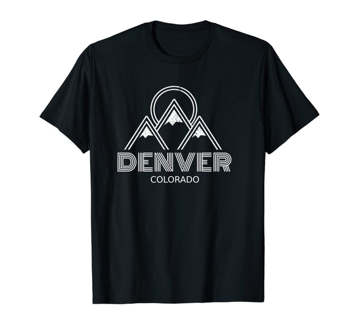 Denver Colorado Retro Mountains Ski Hiking Souvenir Gift Unisex T-Shirt