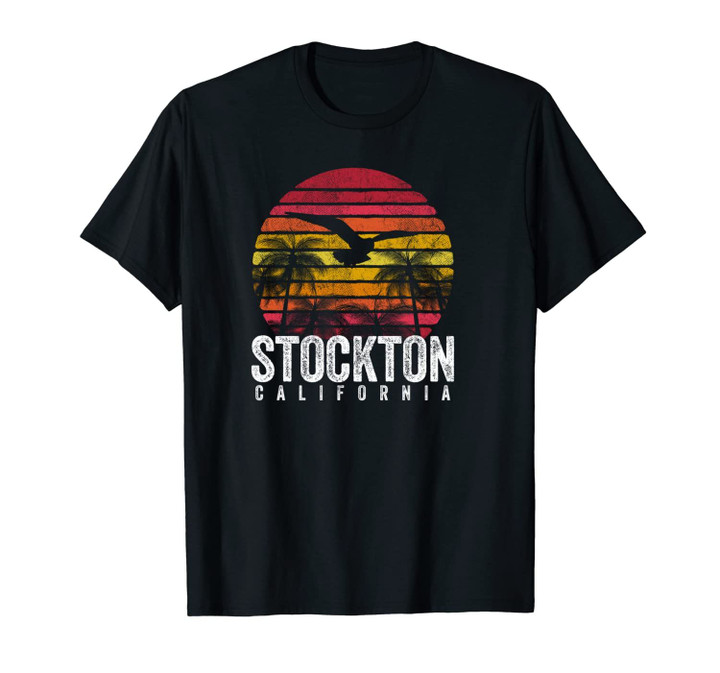 Stockton California CA Vintage Retro Distressed Style Gift Unisex T-Shirt