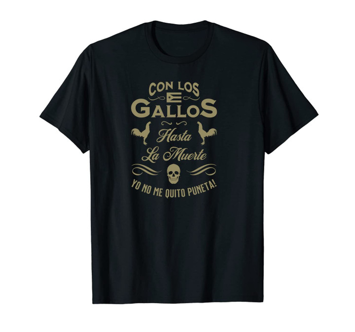 Con Los Gallos Gallero Fighting Rooster Puerto Rico Flag Unisex T-Shirt