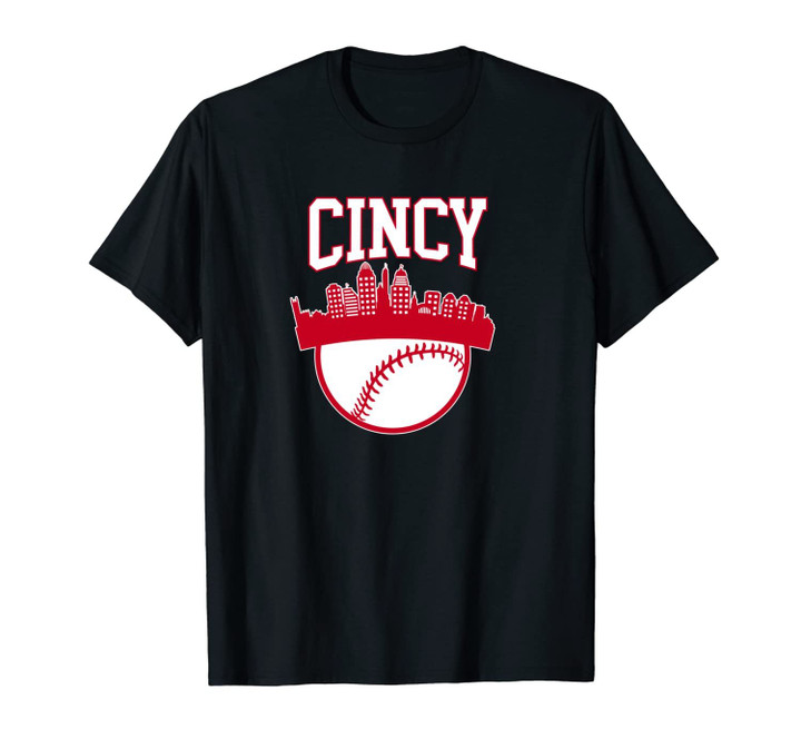 Cincinnati Baseball Minimalist City Skyline Unisex T-Shirt