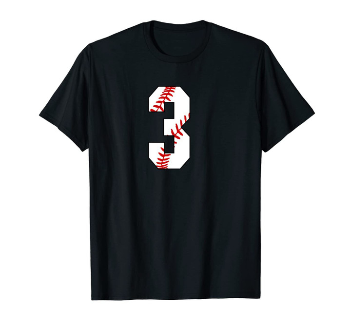 #3 Baseball Laces 3rd Birthday Boy Three 3 Years Jersey Fan Unisex T-Shirt