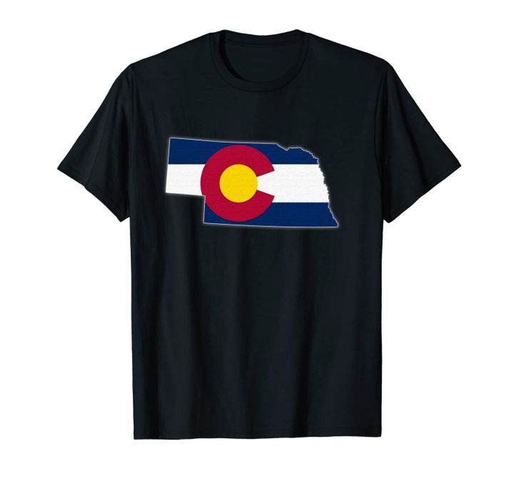 NEBRASKA STATE MAP COLORADO CO Flag Roots Men Women Gift Unisex T-Shirt