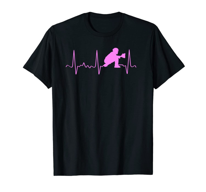 Pink Baseball Heartbeat - Baseball Breast Cancer Awareness Unisex T-Shirt