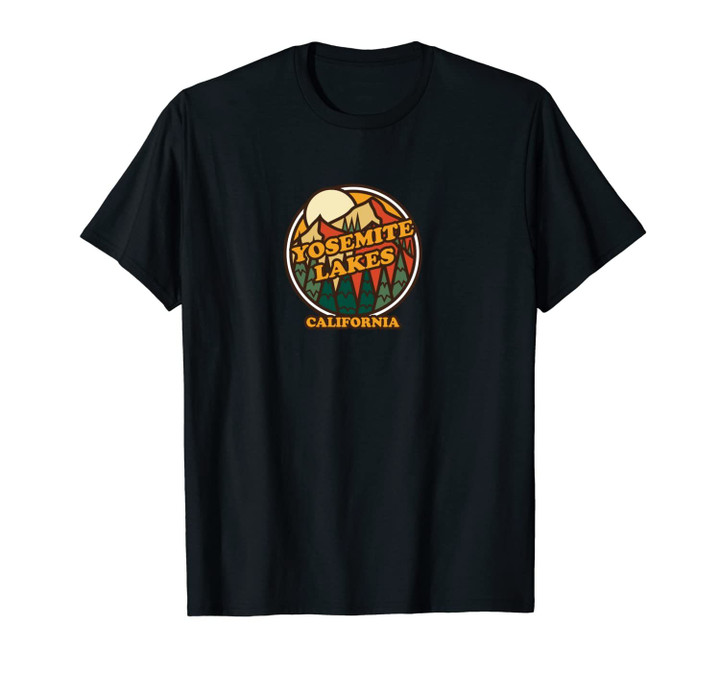 Vintage Yosemite Lakes California Mountain Hiking Souvenir Unisex T-Shirt