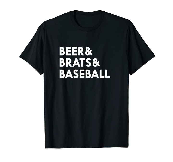 Beer Brats Baseball Summer Ampersand List Unisex T-Shirt