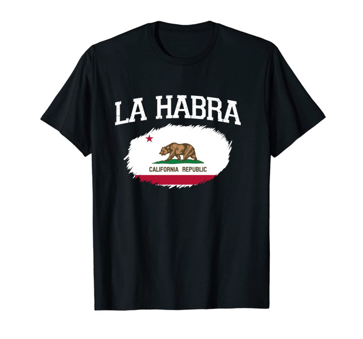 LA HABRA CA CALIFORNIA Flag Vintage USA Sports Men Women Unisex T-Shirt