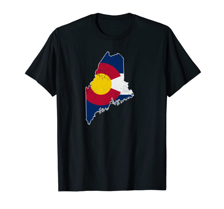 Colorado Flag Maine Transplant Home Unisex T-Shirt