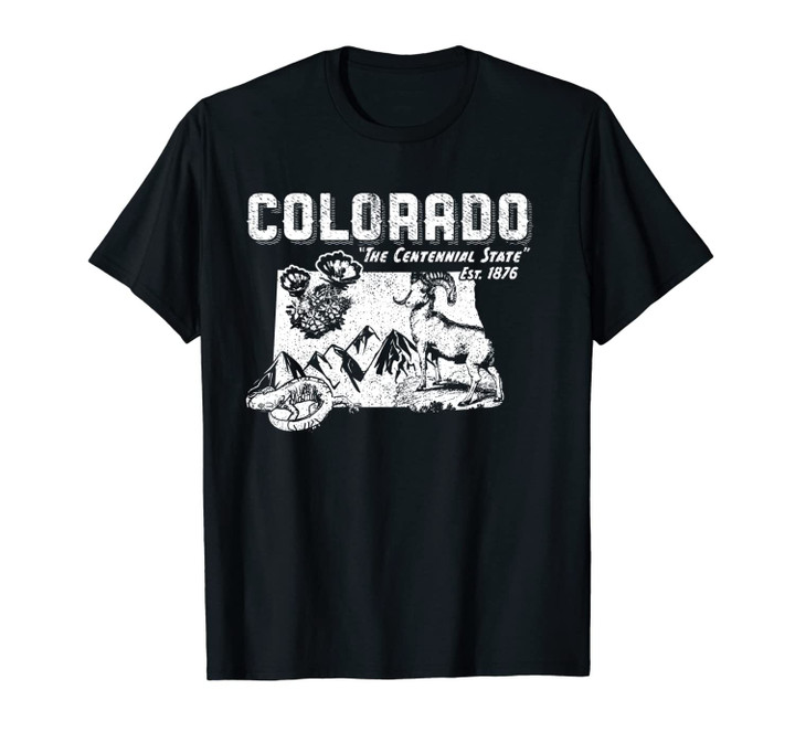 Colorado Vintage Souvenir Rocky Mountain Bighorn Sheep Unisex T-Shirt