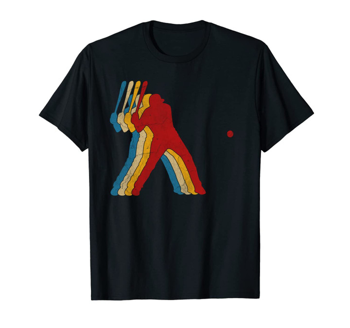 Retro Baseball Player Gift for Baseball Lover Distressed Unisex T-Shirt