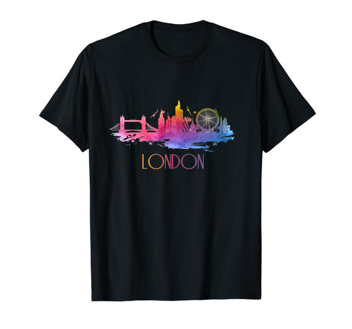 Elegant Beautiful London City Skyline Graphic Art Tee Unisex T-Shirt