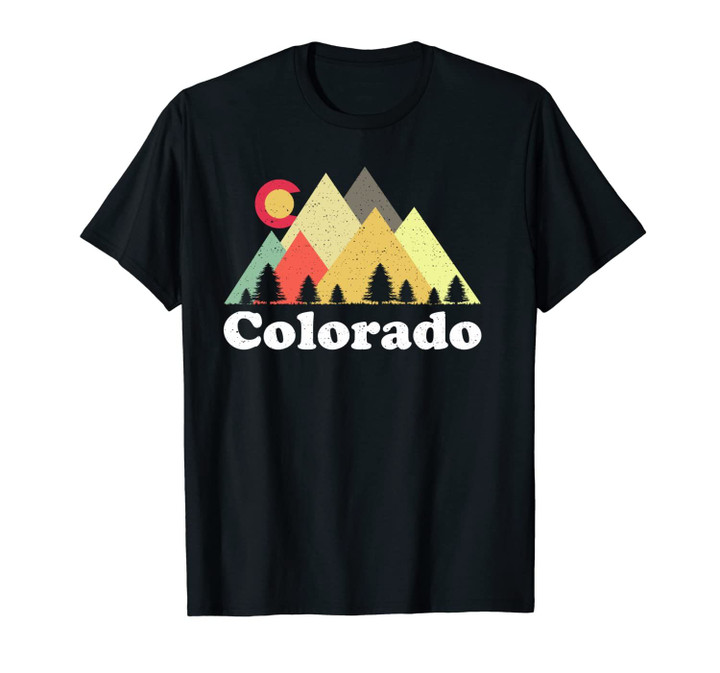 Colorado Colorful Mountains Cool Camping Outfit Gift Unisex T-Shirt