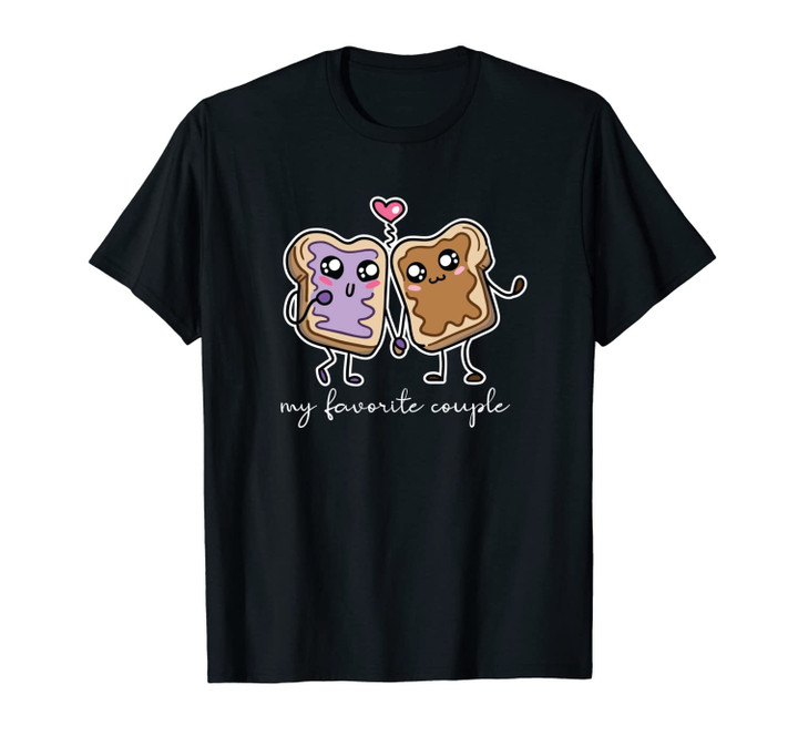 Peanut Butter and Jelly Kawaii My Favorite Couple Funny Love Unisex T-Shirt