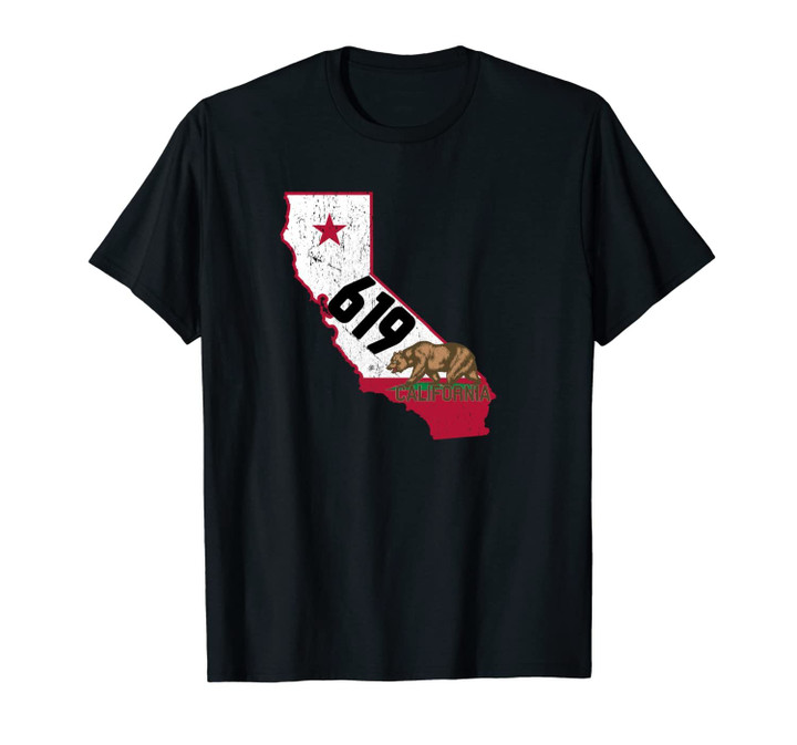 San Diego Area Code 619 Phone Number California Souvenir Unisex T-Shirt