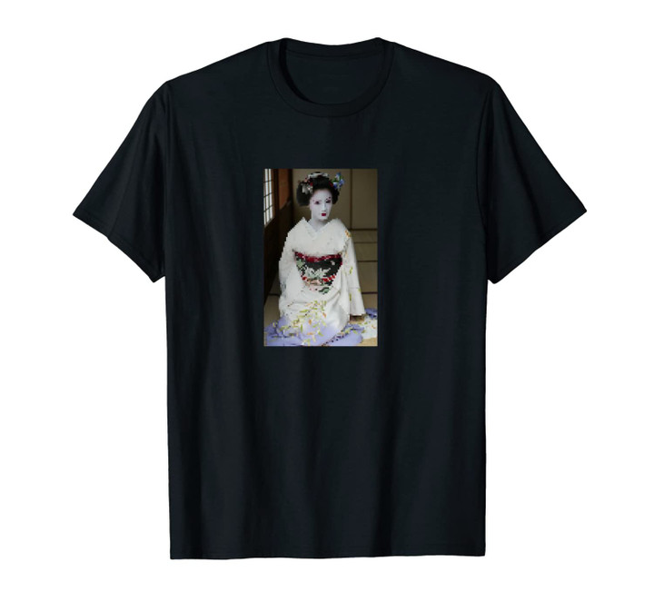 Aesthetic Vaporwave Geisha Unisex T-Shirt Gift Japanese Pixel Art