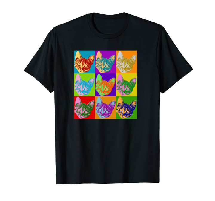 Cat Pop Art Culture Kitty Inspired Unique Gift Idea Her Him Unisex T-Shirt