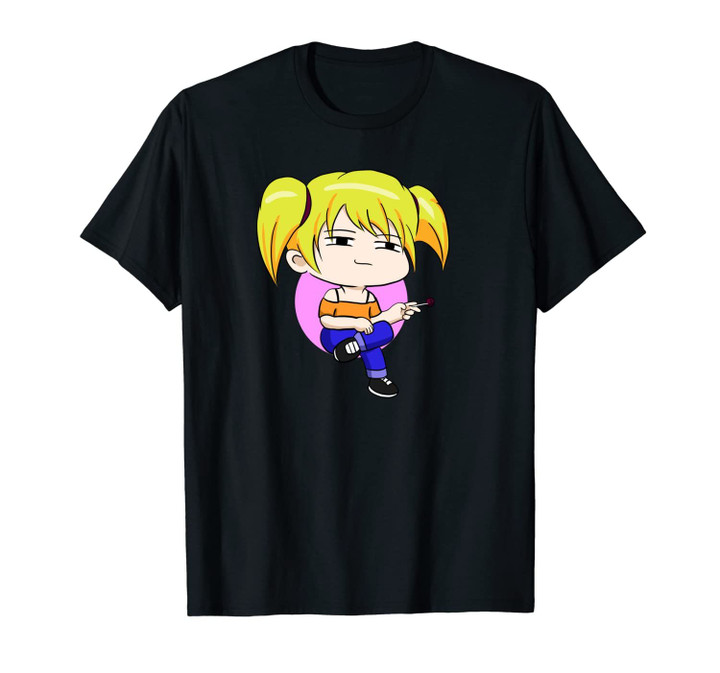 Funny Anime Street Fashion Smug Face Chibi Lollipop Girl Unisex T-Shirt