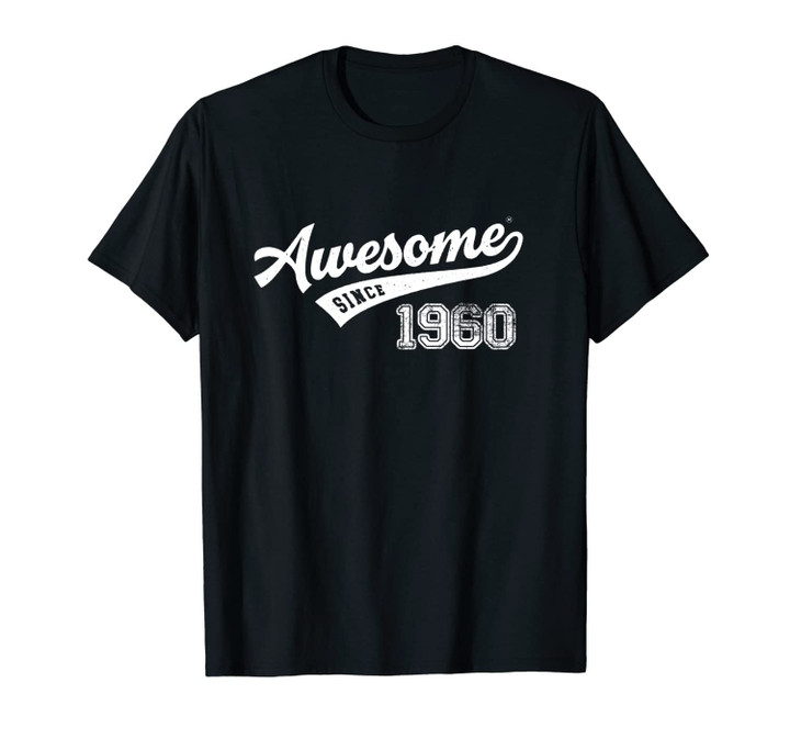 Awesome Since 1960 Old School Baseball 59th Birthday Gift Unisex T-Shirt