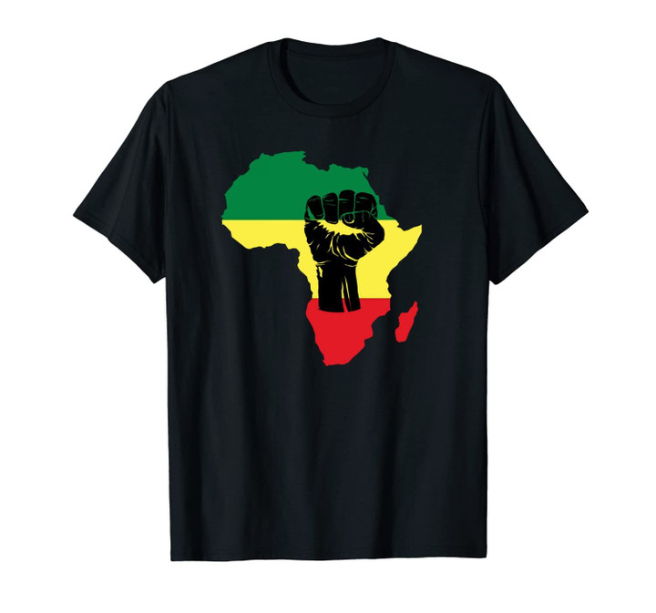 Black History Month Celebration | African Map Fist Tee Unisex T-Shirt