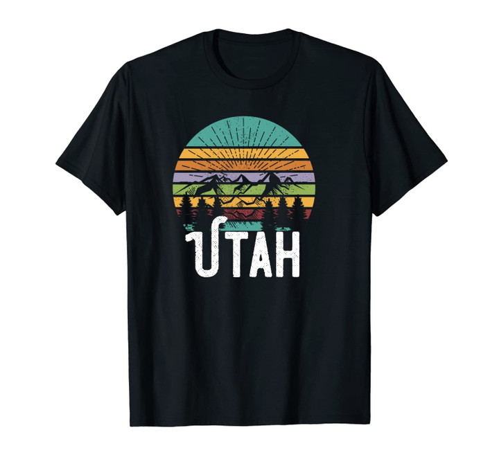 UTAH Vintage Mountain 70's 80's Style Retro Unisex T-Shirt Men Women Unisex T-Shirt
