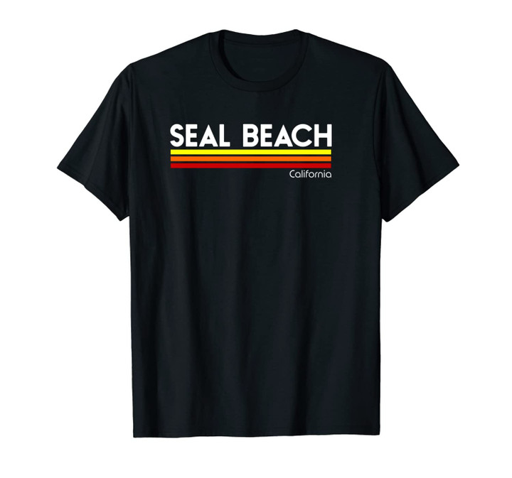 Seal Beach California Retro Unisex T-Shirt