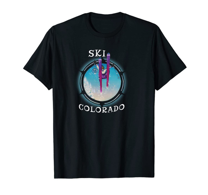 Snow Ski Colorado Vintage Retro Snow Skiing Vacation Unisex T-Shirt