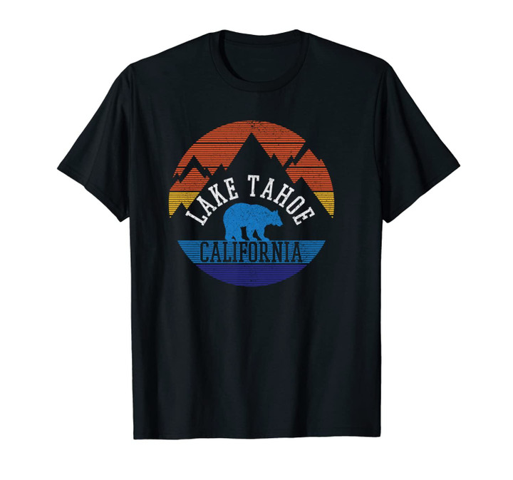 Lake Tahoe - Vintage Bear Mountains California Souvenir Gift Unisex T-Shirt